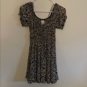 No Boundaries Black Floral Dress